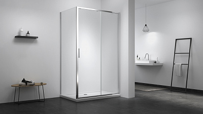 Душевое ограждение 120х90 MONTEREY WTW EX-010 1200*900*1950 хром прозрачное 6мм
