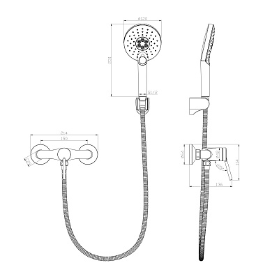 Смеситель для душа Lemark Minima LM3803C