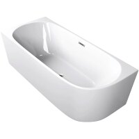 Ванна акриловая угловая 170x75 AMI L B7126L со сливом-переливом Cerutti 10090