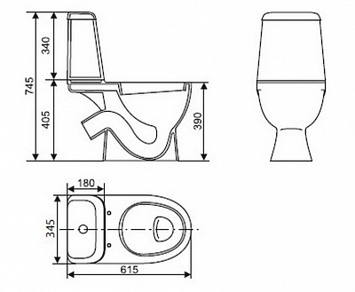 Унитаз-компакт Sanita Luxe Max (крышка микролифт) MAXSLCC01040513