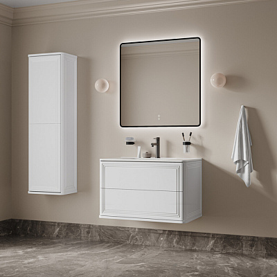 Тумба подвесная с раковиной (0108000i28) 80 см, белый, Iddis Oxford Neo OXN80W0i95K