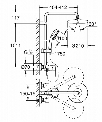 Душевая система Grohe Tempesta Cosmopolitan 26224001