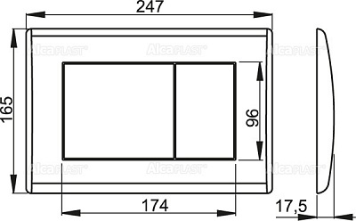 Кнопка смыва AlcaPlast M270 белая