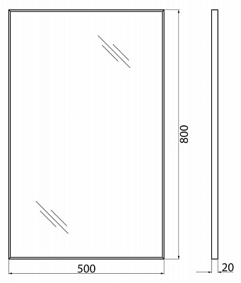 Зеркало BelBagno SPC-AL-500-800