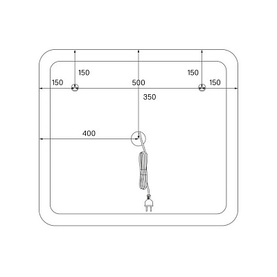 Зеркало с подсветкой 80х70 IDDIS Esper 80 см ESP8000i98