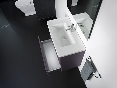 Тумба под раковину Roca The Gap 70 фиолетовая ZRU9302741