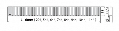 Решетка для лотков AlcaPlast LINE-650L нержавеющая сталь глянцевая