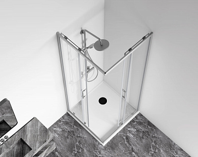 Душевое ограждение 100х100 CUBE CR-100-C-CH GoodDoor КУ00006