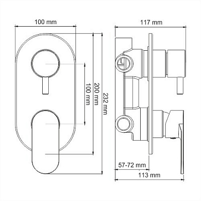 Смеситель для ванны и душа WasserKRAFT Mindel 8571