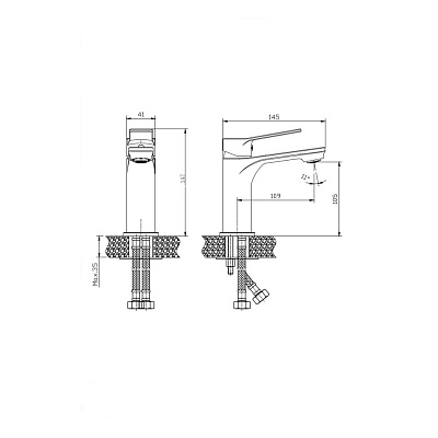 Смеситель для умывальника хром RUSH Haiti HA1935-11