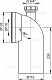 Труба туалетная под 90гр.со штуцером AlcaPlast A90-90P40