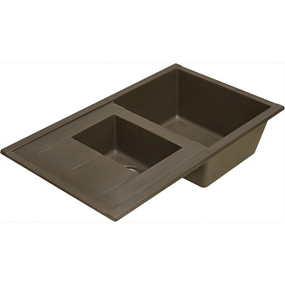 Мойка для кухни из литого мрамора Aquaton Делия 87 кофе 1A716232DE280