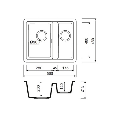 Гранитная мойка Iddis Tanto TU4W565i87