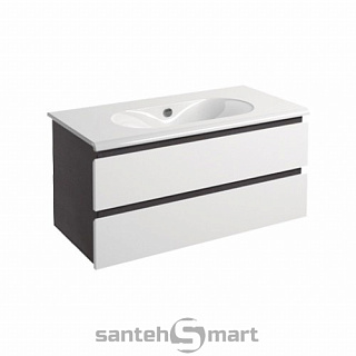 Тумба с раковиной INOVA SFERA 100, цвет Rovere tabacco