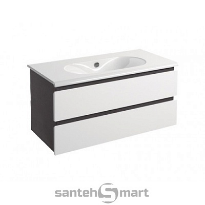 Тумба с раковиной INOVA SFERA 100, цвет Rovere tabacco