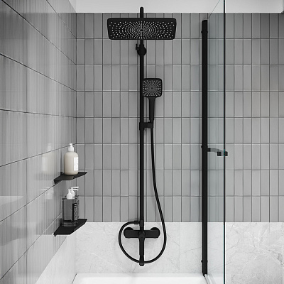 Душевая система с тропическим душем Iddis Parker PARBL3Fi06