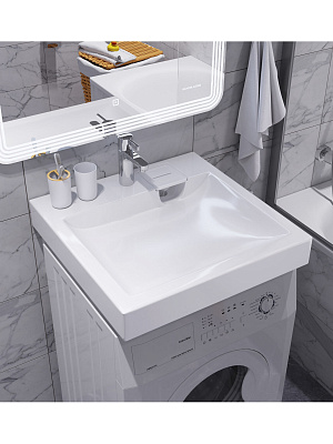 Раковина над стиральной машиной 60см Sanita Luxe Space 55 SPC55SLWB01