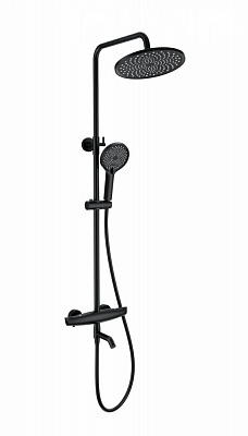 Душевая система с термостатом Wonzon & Woghand CAPSULE, Черный матовый WW-B3031-A2-MB