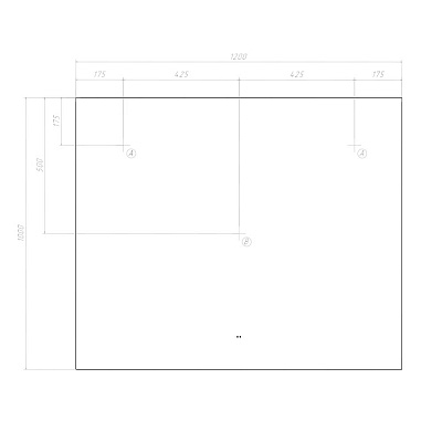Зеркало 120х100  VIGO QUADRO COMFORT 1200