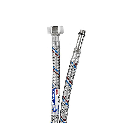 Подводка тонкий штуцер М-(10*1*35) Х 1/2 " 60 см MATEU длинный, 721060086