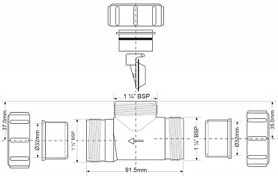 Обратный клапан Ду=32ммхДу=32мм McAlpine S28-NRV-32