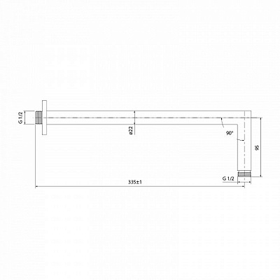 Кронштейн для верхнего душа  Iddis 001SB33i61