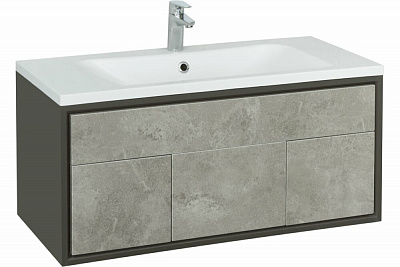 Тумба с раковиной Aquaton Уэльс 100 графит 1A267601WA6A0 new