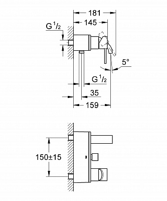 Смеситель для ванны GROHE ALLURE 32826000