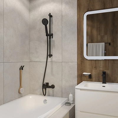 Шланг для душа черный матовый, силиконовый, 2м, Iddis Optima Home, OPH20BLi19