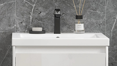 Раковина COMO 60 Cersanit белая Velvex S-UM-COM60/1-w