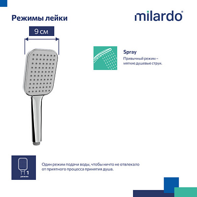 Лейка для душа Milardo 1F Ideal Spa ILS1FCSM18