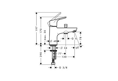 Hansgrohe Focus E2 Monotrou смеситель для ванны на борт 31930000