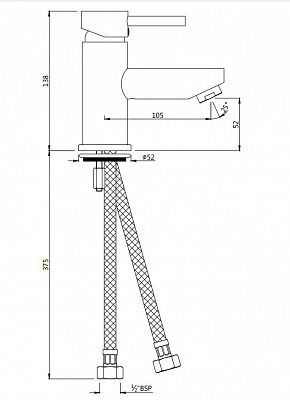 Смеситель для раковины Jaquar Florentine FLR-CHR-5001B