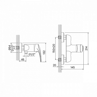 Смеситель для душа Iddis Carlow Plus CRPSB00i03