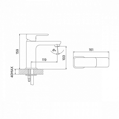 Смеситель для умывальника Iddis Brick BRISB00i01