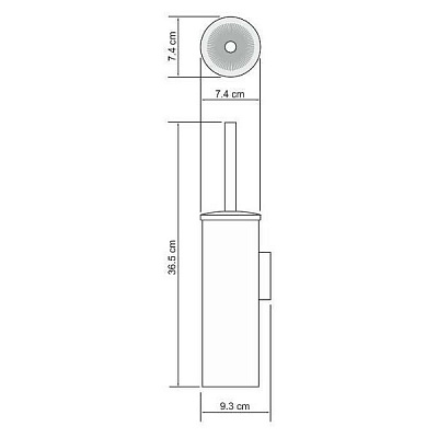 Щетка для унитаза подвесная K-1087 BLACK черный металл WasserKRAFT
