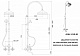 Душевая стойка со смесителем для ванны, верхним и ручным душем CEZARES GOLF-CVD GOLF-CVD-03/24-M