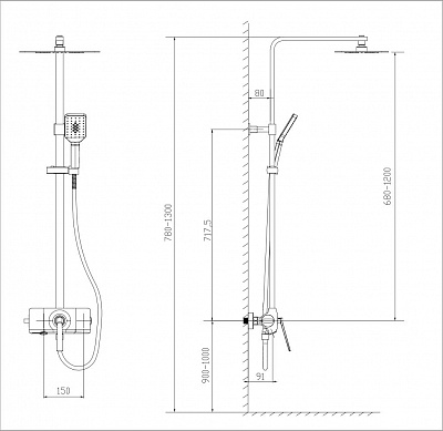 Душевая система Timo Halti SX-4190/00 хром