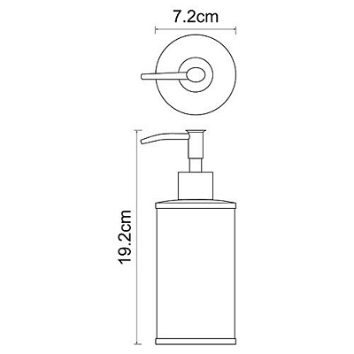 Дозатор для жидкого мыла, 350 ml WasserKRAFT Rossel K-5799