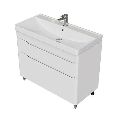 Тумба напольная MIRSANT Flat 100/2 (раковина Astra 100,Line 100) (рак. 268528, 268529 в комплект не входит)