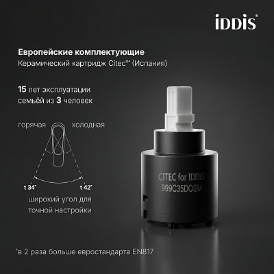 Смеситель встраиваемый круглый с гигиеническим душем IDDIS WINSBR0i08 хром
