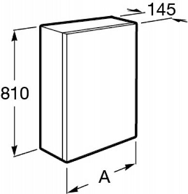 Зеркальный шкаф Roca UP 60 R белый глянец ZRU9303025