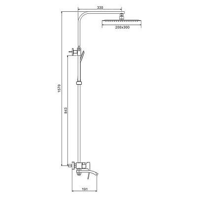 Душевая стойка со смесителем Gappo G07-3 G2407-3, золото