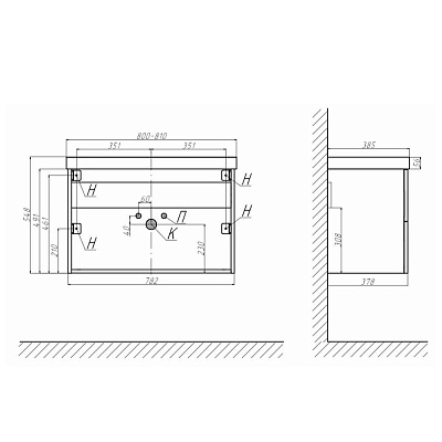 Раковина 9595(80) VIGO Melana