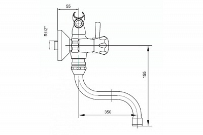 Смеситель для ванной SMART Топаз SM140008AA