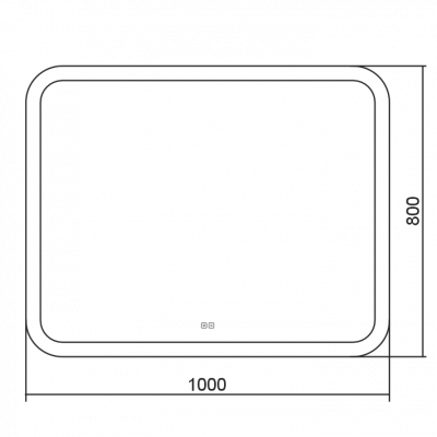 Зеркало 100х80 ТХ, подогрев,сенсорный выключатель Silver Mirrors Стив-2.2 LED-00003014