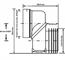 Труба туалетная WCLO-8