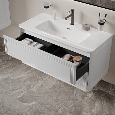 Тумба подвесная с раковиной (0101000i28) 100 см, белый, Iddis Oxford Neo OXN10W0i95K