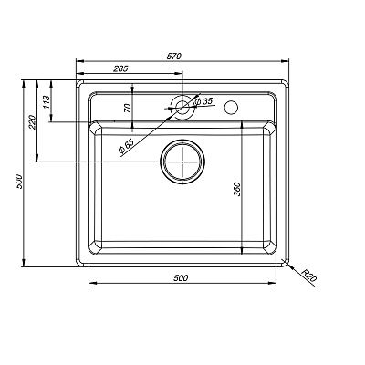 Мойка гранитная Iddis Vane G V04S571i87