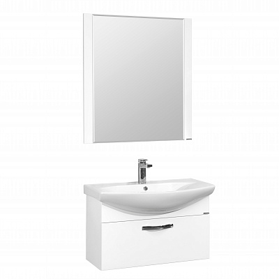 Тумба с раковиной Акватон Ария 80 белый 1A141701AA010